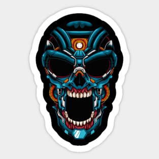 robot mask illustration Sticker